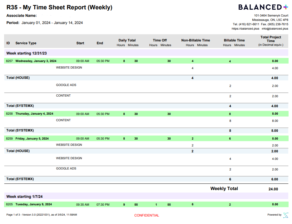 timesheet