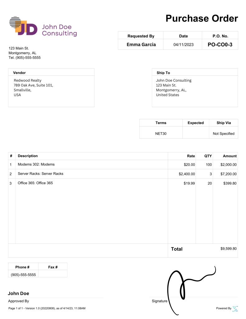 Purchase order